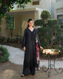 Neeshay Printkari Embroidered Lawn Unstitched 3Pc Suit - SABLE