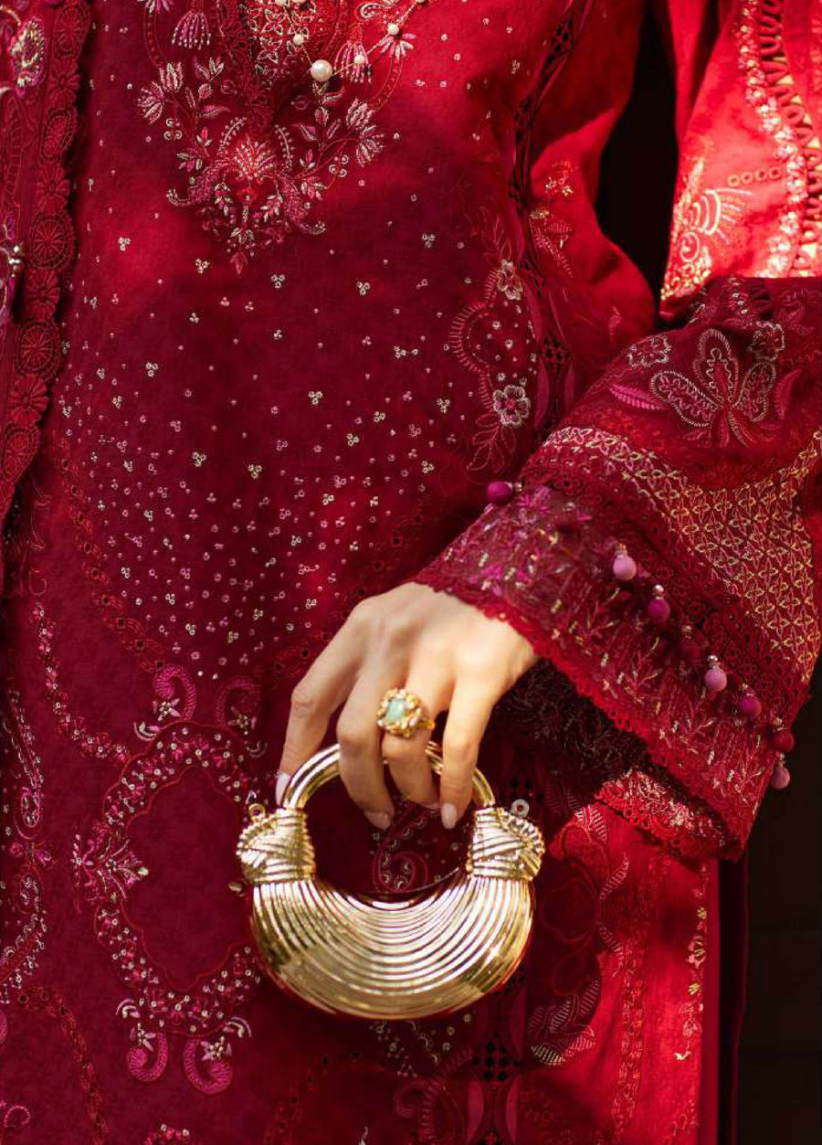 Kanwal Malik Ariya Embroidered Lawn Unstitched 3Pc Suit - SAFA