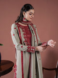 Faiza Faisal Winter Unstitched Embroidered Karandi 3Pc Suit - Saffa