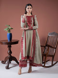 Faiza Faisal Winter Unstitched Embroidered Karandi 3Pc Suit - Saffa