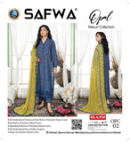 OPC-02 - SAFWA OPAL 3-PIECE COLLECTION VOL 1 Shop Online | Pakistani Dresses | Dresses