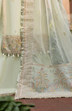 Aylin Wedding Formal Embroidered Organza Unstitched 3Pc Suit - SAGE