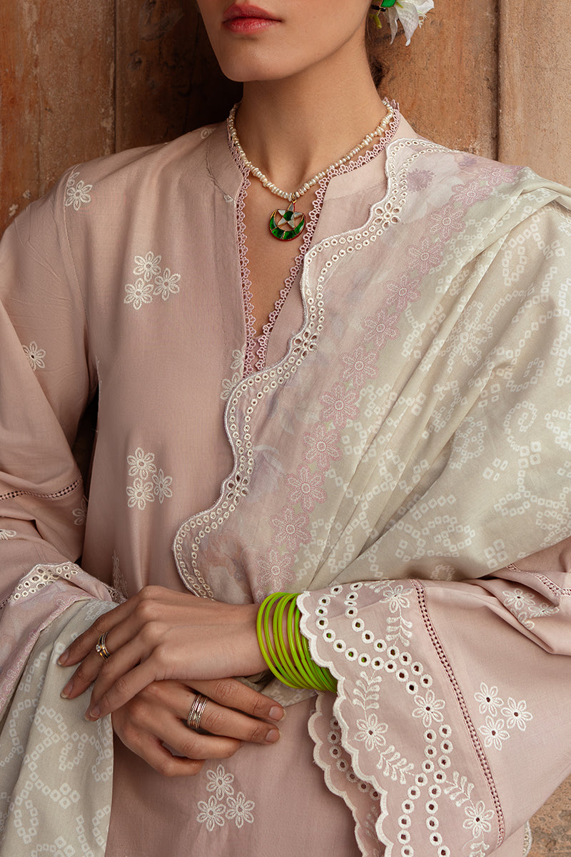 Cross Stitch Premium Embroidered Lawn Unstitched 3Pc Suit D-09 Sage Frost