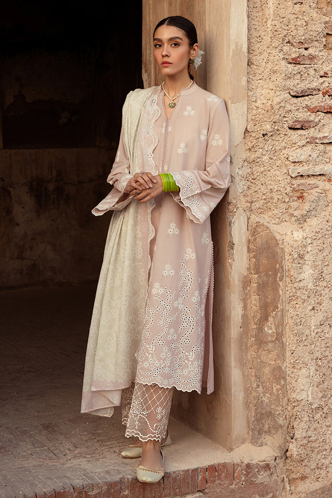 Cross Stitch Premium Embroidered Lawn Unstitched 3Pc Suit D-09 Sage Frost