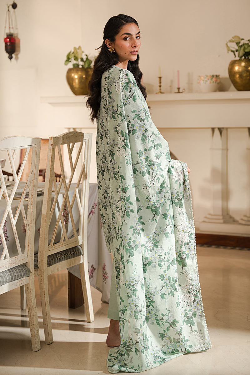 Cross Stitch Eid Lawn Unstitched Embroidered 3Pc Suit D-23 Sage Silt