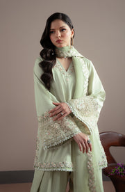Sleeve design of SAGE Shirt worn by model – Pret Collection Elvin