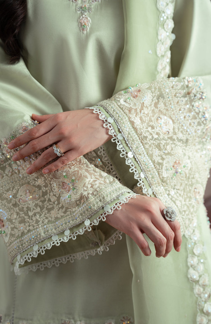 Seeleve Fabric texture and detailing of SAGE Shirt – Pret Collection Elvin