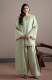 Fabiha Fatima Elvin Embroidered Grip Silk 3Pc Pret Suit - SAGE
