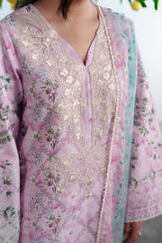 Neeshay Summer Diary Embroidered Lawn Unstitched 3Pc Suit - SAKURA DREAM