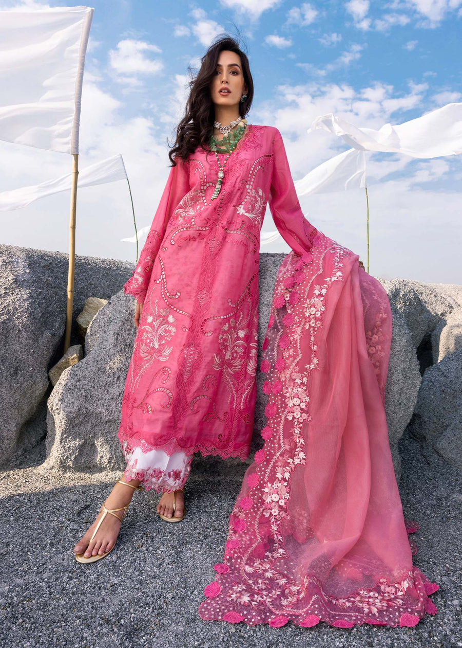 Saira Shakira Embroidered Luxury Lawn Unstitched 3Pc Suit SAMARA-B