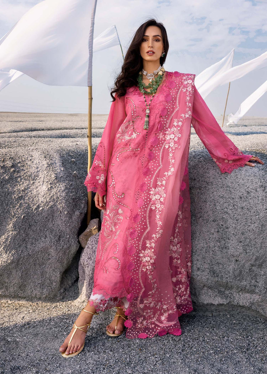 Saira Shakira Embroidered Luxury Lawn Unstitched 3Pc Suit SAMARA-B