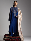 Zara Shahjahan Saraab Embroidered Marina Unstitched 3Pc Suit - SAMARKAND