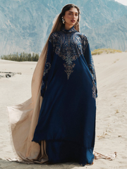 Zara Shahjahan Saraab Embroidered Marina Unstitched 3Pc Suit - SAMARKAND