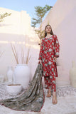 Feathers Digital Printed Khaddar Unstitched 3Pc Suit SAND ROSE-FT288