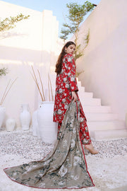 Feathers Digital Printed Khaddar Unstitched 3Pc Suit SAND ROSE-FT288