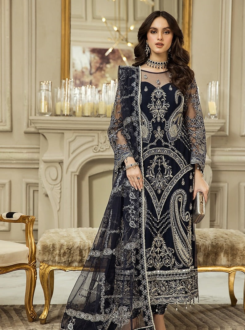 Nainsukh by House of Nawab Luxury Unstitched 3Pc Suit - SANEA B