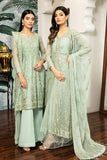 Alizeh Fashion Royale DE LUXE Embroidered Chiffon 3Pc Suit D-02 Saphir