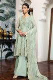 Alizeh Fashion Royale DE LUXE Embroidered Chiffon 3Pc Suit D-02 Saphir
