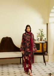 Feathers Dusky Delights Unstitched Digital Printed Lawn 3Pc Suit SAPHIRA-FT461