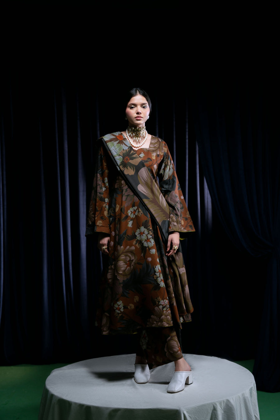 Feathers Digital Printed Dhanak Unstitched 3Pc Suit SARANG-FT430