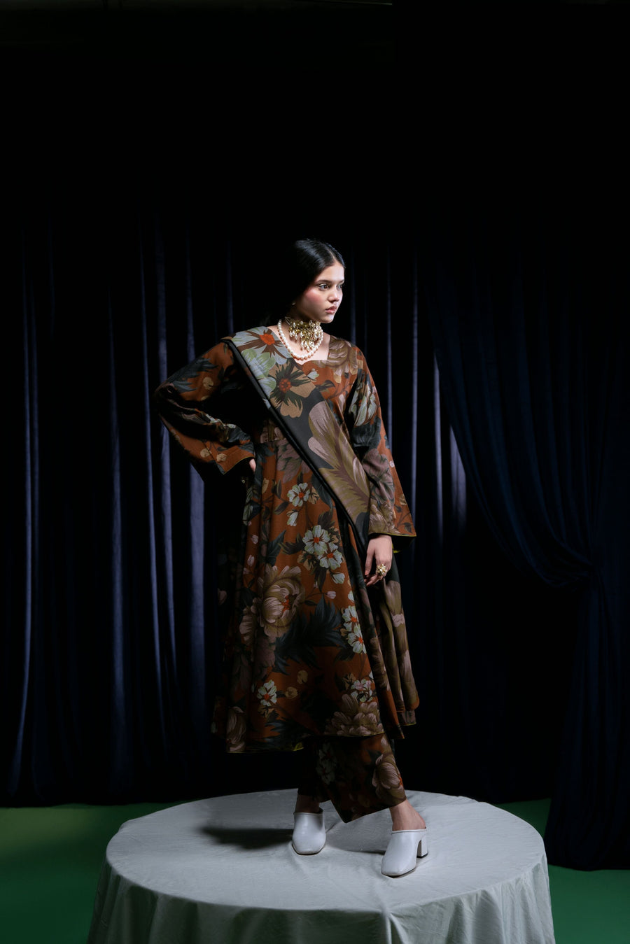 Feathers Digital Printed Dhanak Unstitched 3Pc Suit SARANG-FT430