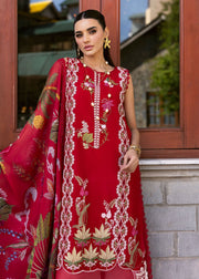 Saira Shakira Bloom Unstitched Lawn 3Pc Suit SS-25-06A SAUVAGE
