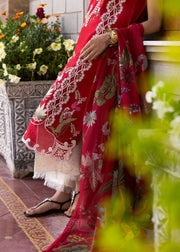 Saira Shakira Bloom Unstitched Lawn 3Pc Suit SS-25-06A SAUVAGE