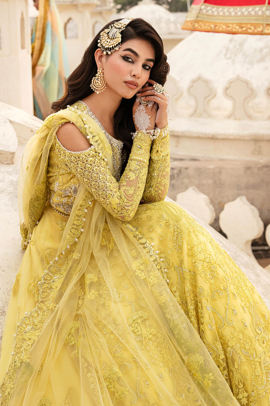 Serene Premium Embroidered Kayseria Brides Unstitched Suit SB-18 Zard