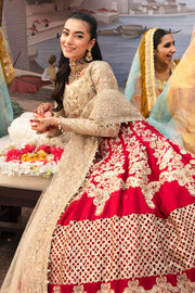 Serene Premium Embroidered Kayseria Brides Unstitched Suit SB-19 Amber