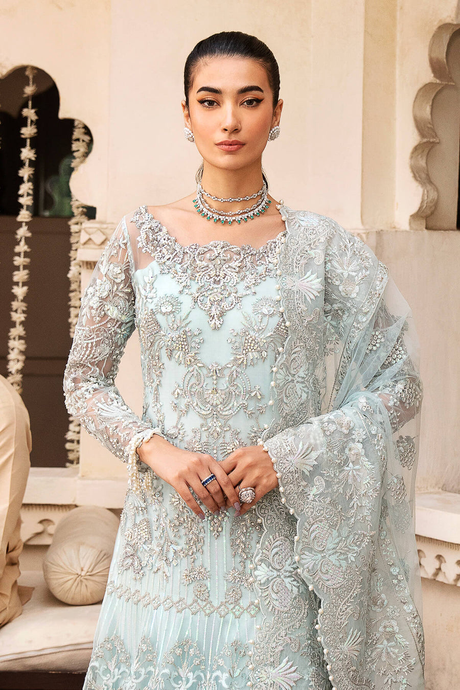 Serene Premium Embroidered Kayseria Brides Unstitched Suit SB-21 Aria