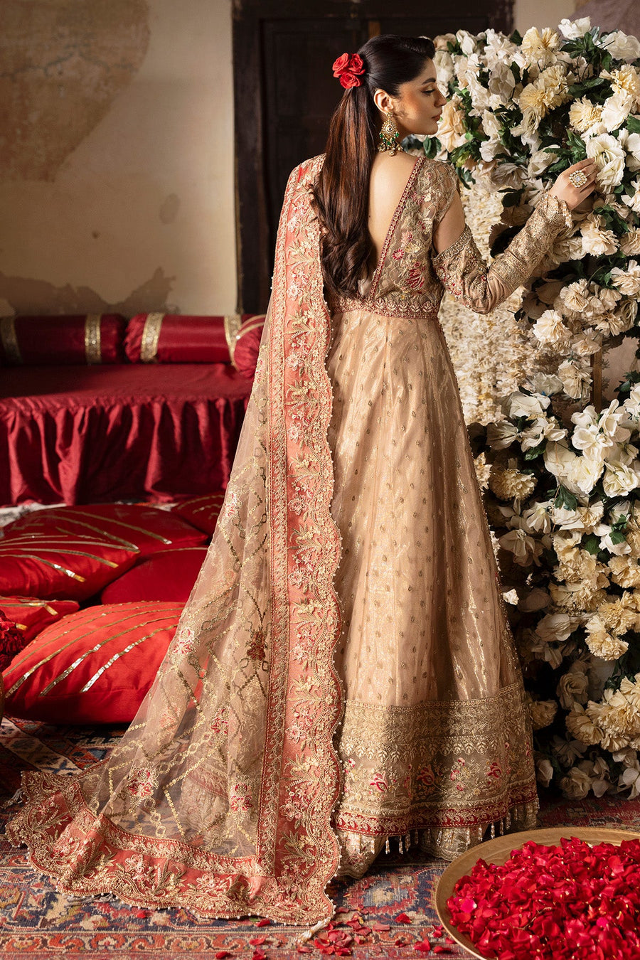 Imrozia Jashn Hand Embellished Net Unstitched Bridal Dress SB-37 Zarnigar
