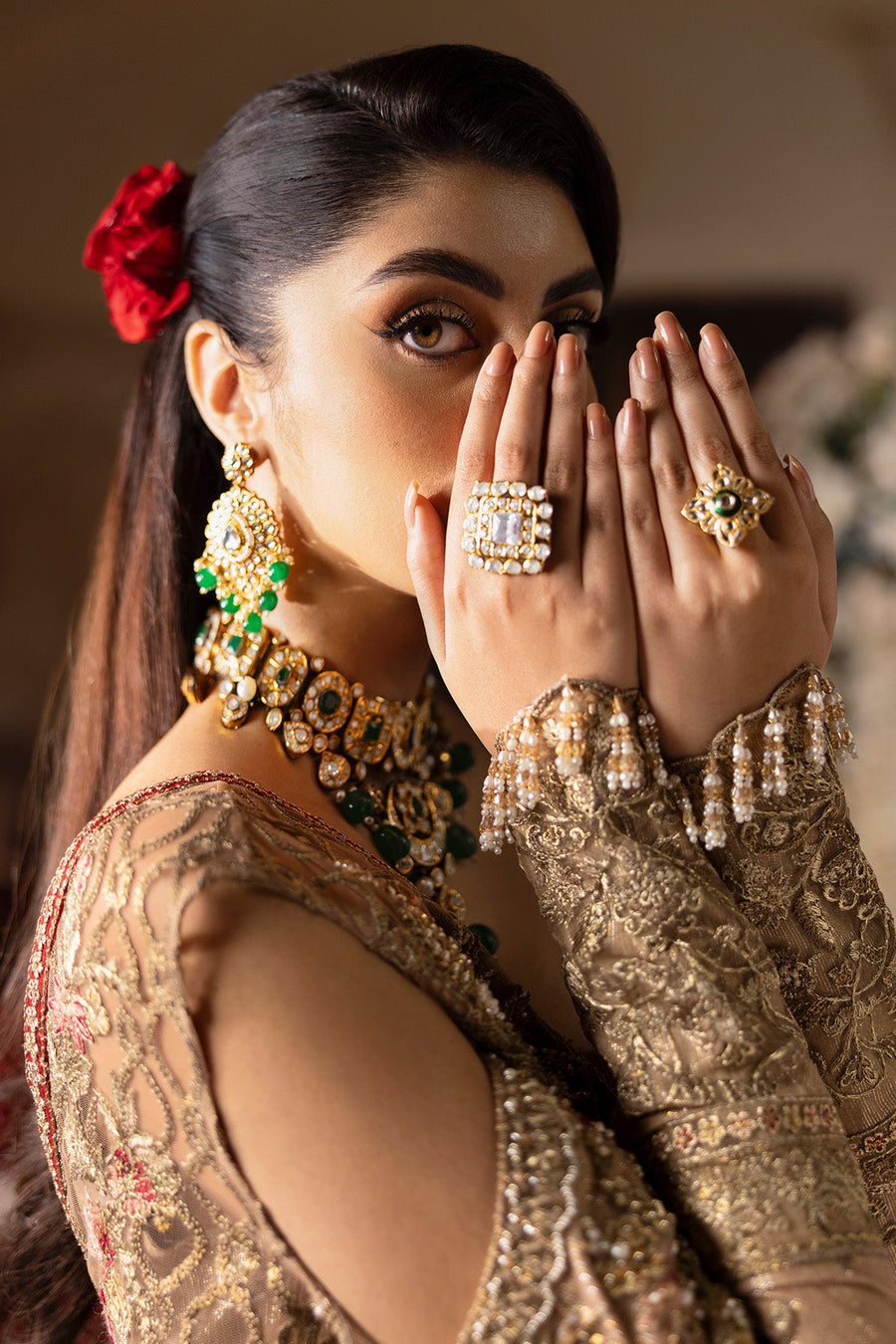 Imrozia Jashn Hand Embellished Net Unstitched Bridal Dress SB-37 Zarnigar