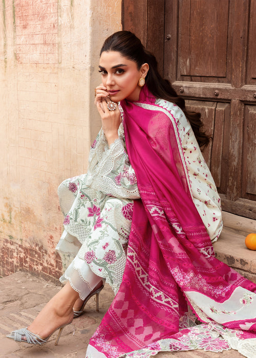 Saira Shakira Breeze Embroidered Lawn Unstitched 3Pc Suit D-01A IVY