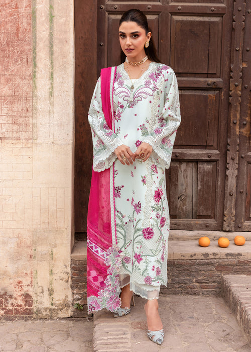 Saira Shakira Breeze Embroidered Lawn Unstitched 3Pc Suit D-01A IVY