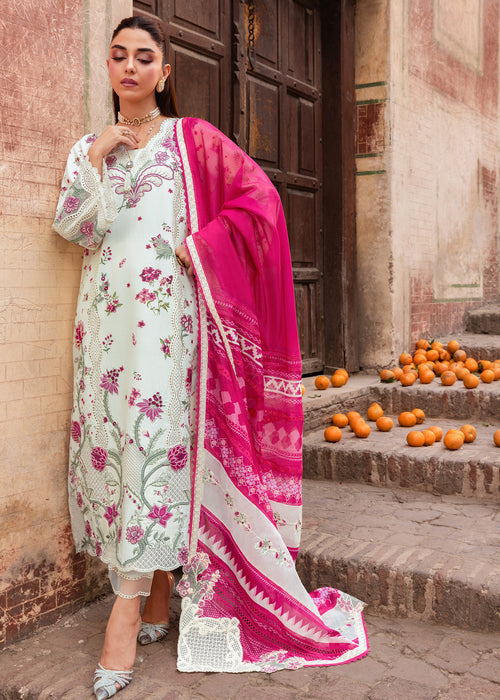 Saira Shakira Breeze Embroidered Lawn Unstitched 3Pc Suit D-01A IVY