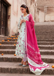 Saira Shakira Breeze Embroidered Lawn Unstitched 3Pc Suit D-01A IVY