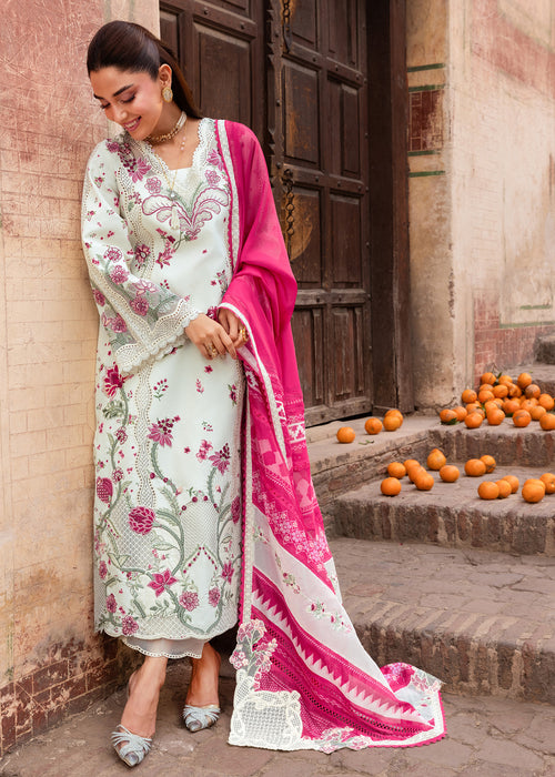 Saira Shakira Breeze Embroidered Lawn Unstitched 3Pc Suit D-01A IVY