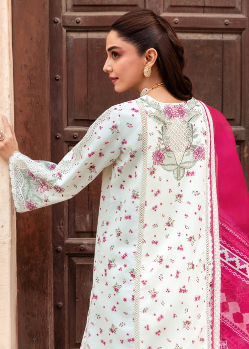 Saira Shakira Breeze Embroidered Lawn Unstitched 3Pc Suit D-01A IVY