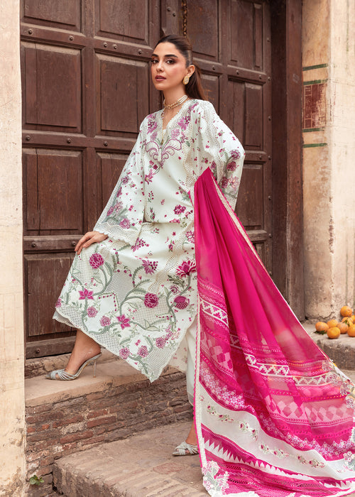 Saira Shakira Breeze Embroidered Lawn Unstitched 3Pc Suit D-01A IVY
