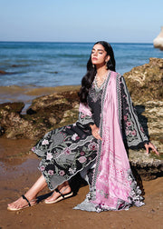 Saira Shakira Breeze Embroidered Lawn Unstitched 3Pc Suit D-01B IVY