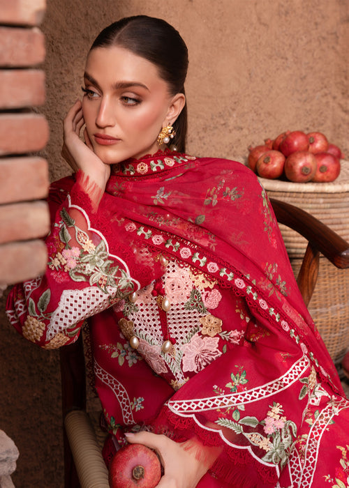 Saira Shakira Breeze Embroidered Lawn Unstitched 3Pc Suit D-06A ROSE