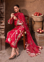 Saira Shakira Breeze Embroidered Lawn Unstitched 3Pc Suit D-06A ROSE