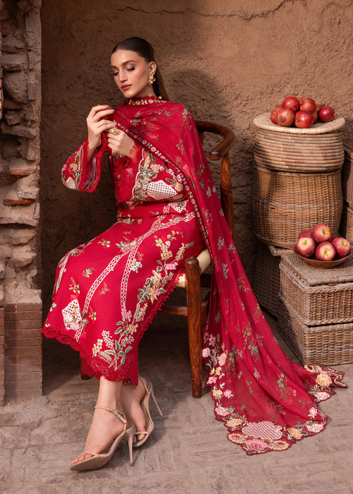 Saira Shakira Breeze Embroidered Lawn Unstitched 3Pc Suit D-06A ROSE