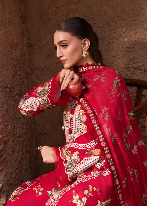 Saira Shakira Breeze Embroidered Lawn Unstitched 3Pc Suit D-06A ROSE