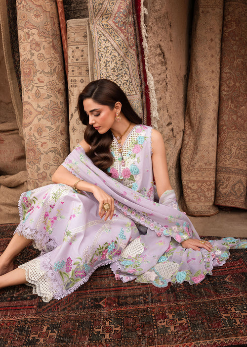 Saira Shakira Breeze Embroidered Lawn Unstitched 3Pc Suit D-06B ROSE