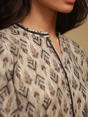 Monochrome by Sahar Unstitched Printed Lawn 3 Piece Suit SBW-23-03