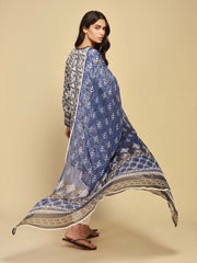 Monochrome by Sahar Unstitched Printed Lawn 3 Piece Suit SBW-23-04