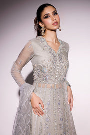 Best of Mushq Embroidered Chiffon Unstitched 3Pc Suit BOM-03 Scotch Mist
