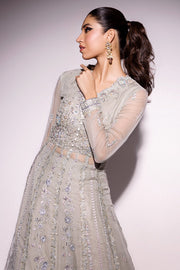 Best of Mushq Embroidered Chiffon Unstitched 3Pc Suit BOM-03 Scotch Mist