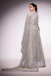 Best of Mushq Embroidered Chiffon Unstitched 3Pc Suit BOM-03 Scotch Mist